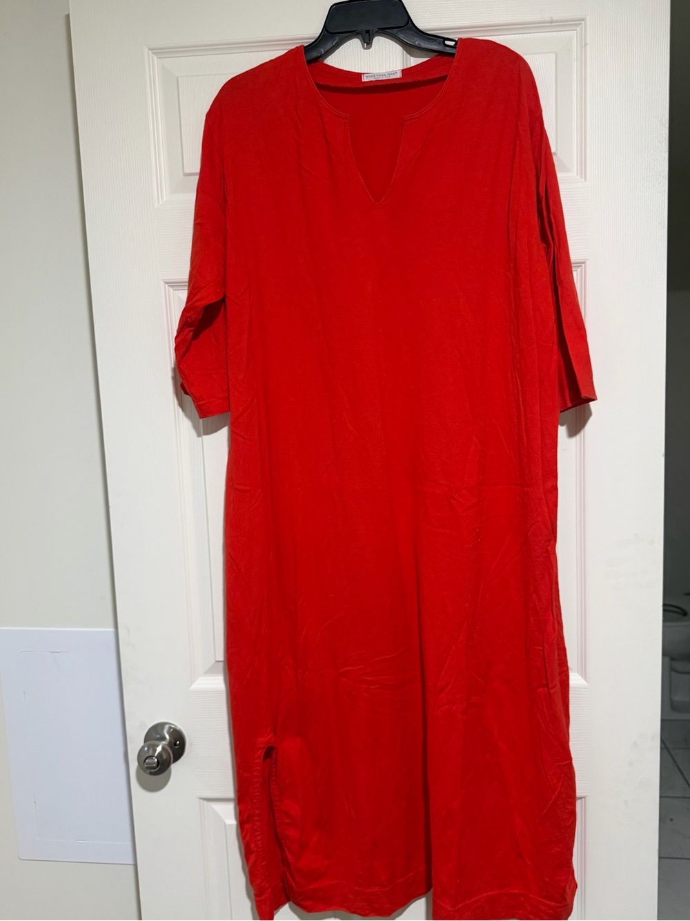 Joan Vass USA cotton maxi dress size 3X made in USA vintage cotton maxi dress